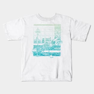 Rainy Day Girl in Sky Kids T-Shirt